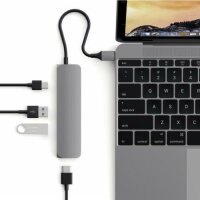 Satechi Type-C USB Passthrough HDMI Hub für MacBook 12 - Space gray (Grau)