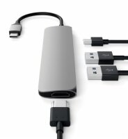 Satechi Type-C USB Passthrough HDMI Hub für MacBook 12 - Space gray (Grau)