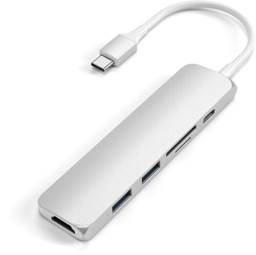 Satechi Type-C USB Passthrough HDMI Hub V2 - Silber