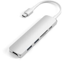 Satechi Type-C USB Passthrough HDMI Hub V2 - Silber