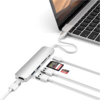 Satechi Type-C USB Passthrough HDMI Hub V2 - Silber