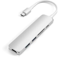 Satechi Type-C USB Passthrough HDMI Hub V2 - Silber