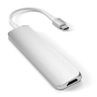Satechi Type-C USB Passthrough HDMI Hub V2 - Silber