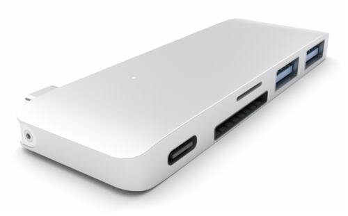 Satechi Type-C USB Passthrough Hub - Silber