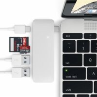 Satechi Type-C USB Passthrough Hub - Silber