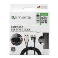 4smarts USB Typ-C Datenkabel GameCord 1m - Schwarz