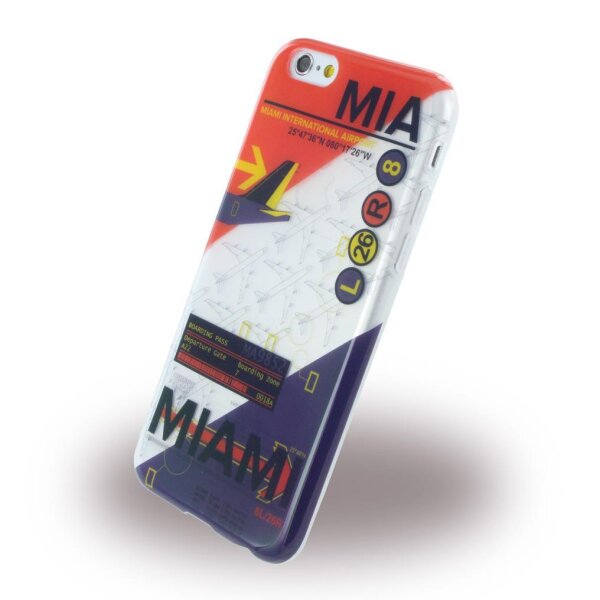 Benjamins BJ6AIRMIA AirPort MIA Miami - Silikon Cover Schutzhülle für Apple iPhone 6/6S