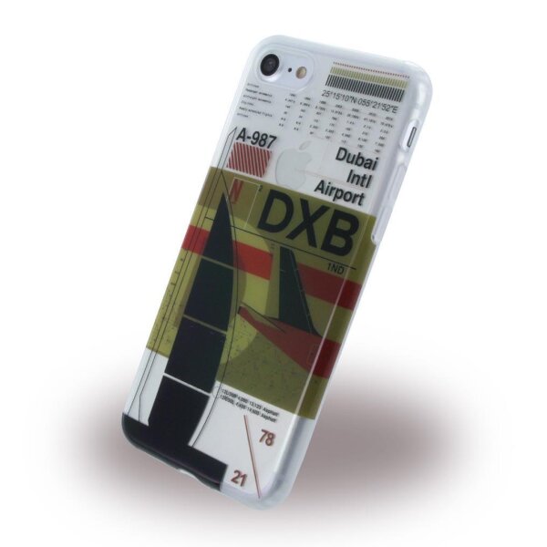 Benjamins BJ7AIRDXB - Silikon Cover Hülle für Apple iPhone 7/8 - Airport DXB Dubai