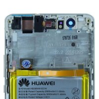 Huawei Original Ersatzteil - LCD Display / Touchscreen mit Rahmen für P9 Lite - Gold