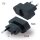 BlackBerry Reise Ladegerät + EU Clip + UK Clip + NA Clip - Schwarz