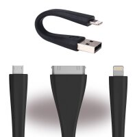 Mophie Memory-Flex USB Kabel Reise 3er Set - Schwarz