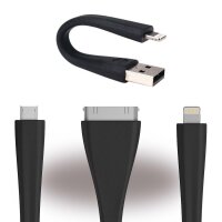 Mophie Memory-Flex USB Kabel Reise 3er Set - Schwarz