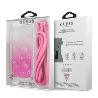 Guess 4G Electroplated Gradient mit Kordel für Apple iPhone 11 Pro - Pink