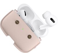 Woodcessories AirCase - AirPod Leder Hülle mit Halskette - Old Rose