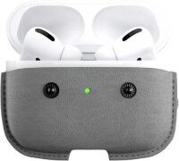 Woodcessories AirCase - AirPod Leder Hülle mit Halskette - Stone Gray