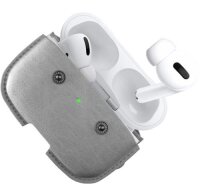 Woodcessories AirCase - AirPod Leder Hülle mit Halskette - Stone Gray