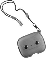 Woodcessories AirCase - AirPod Leder Hülle mit Halskette - Stone Gray