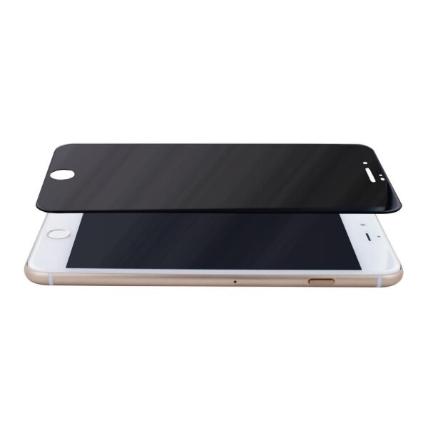 Cyoo 5D Glas Displayschutzfolie für Apple iPhone 8 Plus - Privacy - Schwarz