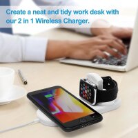 Cyoo 2in1 Wireless Lade Pad - Schwarz - Ladegerät - QI Standard