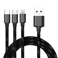 Cyoo 3in1 USB Ladekabel auf Micro USB, USB-C und...