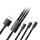 Cyoo 3in1 USB Ladekabel auf Micro USB, USB-C und Lightning - Schwarz