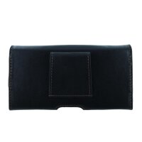 DC Leder Gürtel Tasche für Smartphones bis 4,7" (Universal) - Schwarz