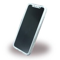 Adidas 70s Clear Case Hardcover für Apple iPhone X - Rot/Weiss
