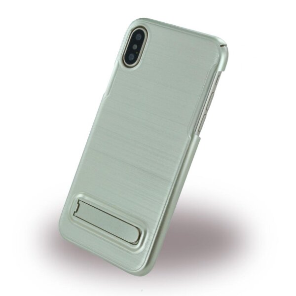 Cyoo Burshed Stand Hardcover für Apple iPhone X - Gold