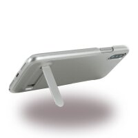 Cyoo Burshed Stand Hardcover für Apple iPhone X - Silber