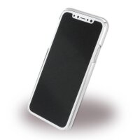 Cyoo Burshed Stand Hardcover für Apple iPhone X - Silber