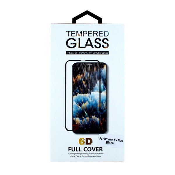 Cyoo Displayschutzglas Panzerglas Glas 6D für Apple iPhone XS Max - Schwarz