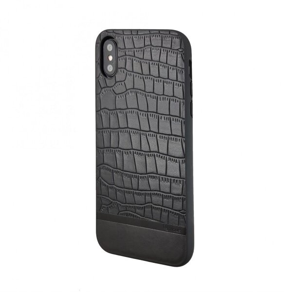 Uunique Mode 50:50 Luxe Croc II Hardcover für Apple iPhone XR - Schwarz