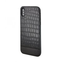 Uunique Mode 50:50 Luxe Croc II Hardcover für Apple iPhone XR - Schwarz