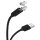 Cyoo Magnet USB Lade- und Datenkabel - 2in1 Micro USB und Lightning auf USB - 1m - Schwarz