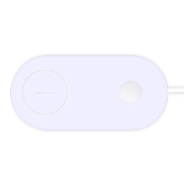 Cyoo Mini Dual Phone Wireless Lade Pad - Weiss - Qi Standard