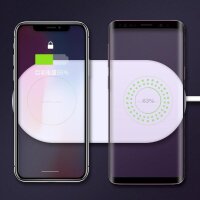 Cyoo Mini Dual Phone Wireless Lade Pad - Weiss - Qi Standard