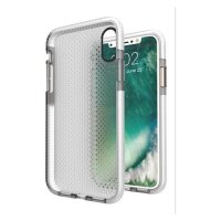 Cyoo Dot Back Silikon Cover für Apple iPhone Xs Max - Transparent/Weiss