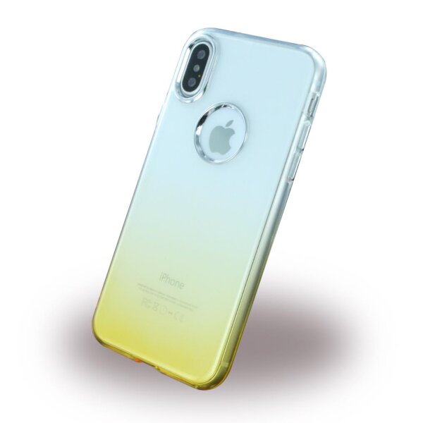 Cyoo Ruber Soft Silikon Case für Apple iPhone X - Gold