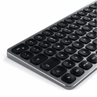 Satechi Aluminium Bluetooth Backlit Keyboard Slim German - Space Gray (Grau)