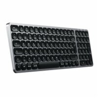Satechi Aluminium Bluetooth Backlit Keyboard Slim German - Space Gray (Grau)