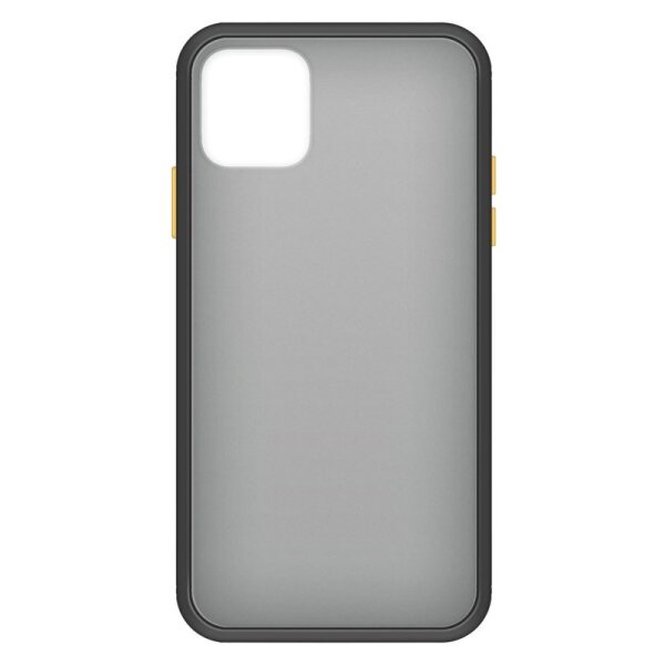 4-OK Matte Cover für Apple iPhone 11 - Transluzent / Bumper Schwarz