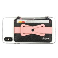 DressUP by 4smarts Grip Flowers mit Umhängeband - Schwarz/Rosa