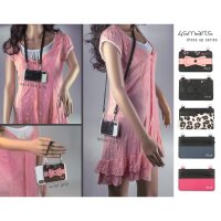 DressUP by 4smarts Grip Flowers mit Umhängeband - Schwarz/Rosa
