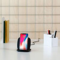Zens Ultra Fast Wireless Qi-zertifiziertes kabelloses Schnelllade-Pad 10W - Schwarz