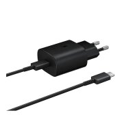 Samsung EP-TA800 - Schnellladegerät + KABEL - USB Typ C- 25W - Schwarz - 3Ampere