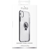 Puro Magnet Ring Cover Silikon Case - Apple iPhone X, Xs - Transparent