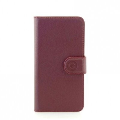 Mike Galeli Joss Echtleder für Apple iPhone X, Xs - Bordeaux - Handmade Book Case