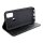 Cyoo Premium Book Case Etui für Apple iPhone 12 Mini (5.4 Zoll) - Schwarz
