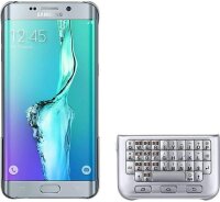 Samsung EJ-CG928 Keyboard Tastatur Schutzhülle für Galaxy S6 Edge Plus - Silber