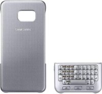Samsung EJ-CG928 Keyboard Tastatur Schutzhülle für Galaxy S6 Edge Plus - Silber